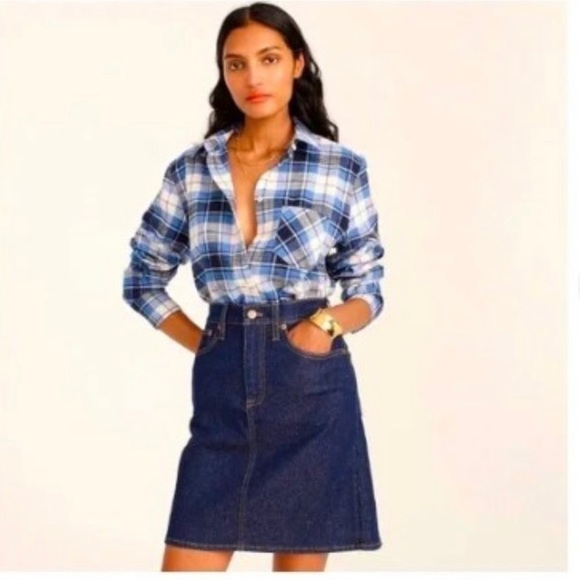 J. Crew Tops - J. Crew Classic Fit Shirt in Blue Valley Plaid Flannel